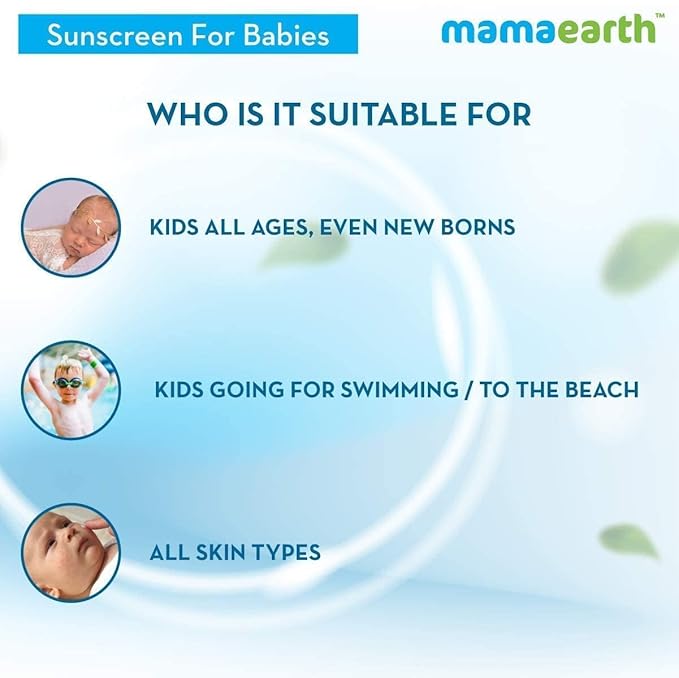 Mamaearth Mineral Based SPF 20+ Baby Sunscreen (1.69 Fl Oz (Pack of 1))