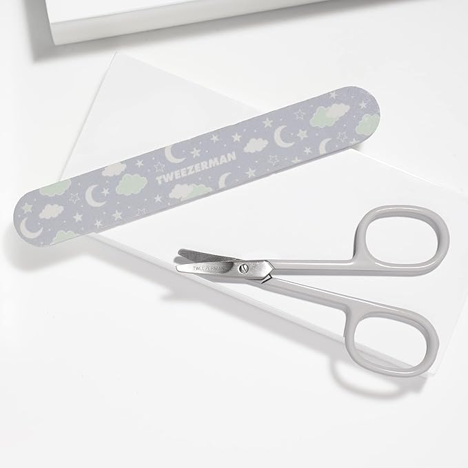 Tweezerman Baby Nail Scissors with Bear File (Color May Vary)