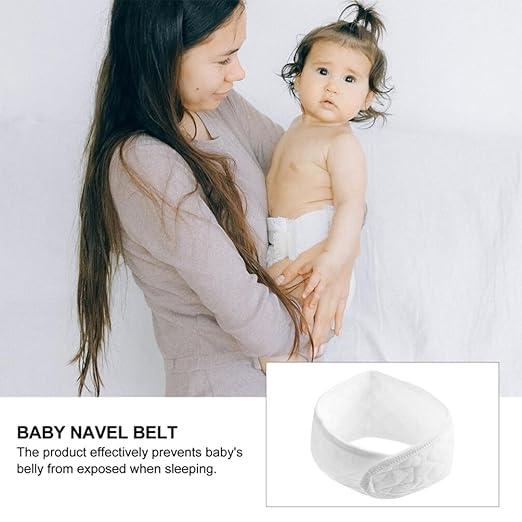Healifty Baby Belly Belt 12-Pack Cotton Newborn Navel Protector Soft Infant Belly Bands for Abdominal Warmth and Comfort 16.53X3.54X0.07In