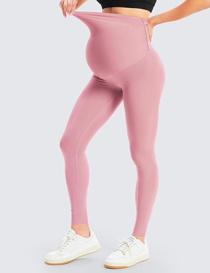 BONVIGOR Women's Maternity Leggings Over The Belly Bump Workout Full Length Leggings Running Active Yoga Pants
