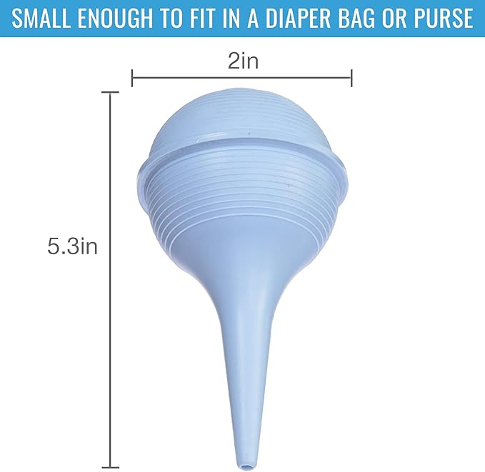 DMI Reusable Nasal Aspirator for Baby & Ear Bulb Syringe for Infant - Gentle Mucus Removal Suction to Clear Airway & Nasal | Baby Congestion Relief Nose Sucker for Baby (Pack of 2)