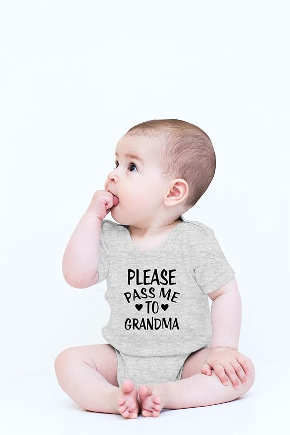 CBTwear Please Pass Me To Grandma Baby Bodysuit Funny Infant Outfit Cute Newborn Clothes Unisex Romper