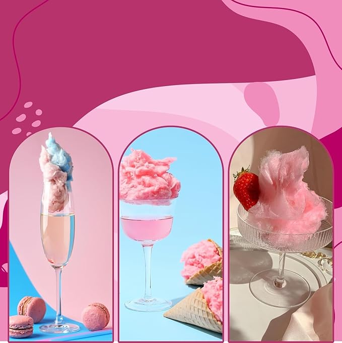 Cotton Candy Floss Sugar – Pink Vanilla & Blue Raspberry (2 Pack, 3 lb Each) | Premium Spun Sugar for Cotton Candy Machines | Perfect for Parties, Events & Home Use (2 Pack – 2 lb Jars + Cones)