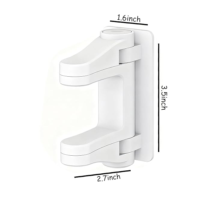 2-Pack Childproof Door Lever Locks - No-Drill Door Handle Safety Locks with 3M Adhesive,Easy Installation,Tool-Free,Ideal for Baby-Proofing Cabinets and Doors(White)