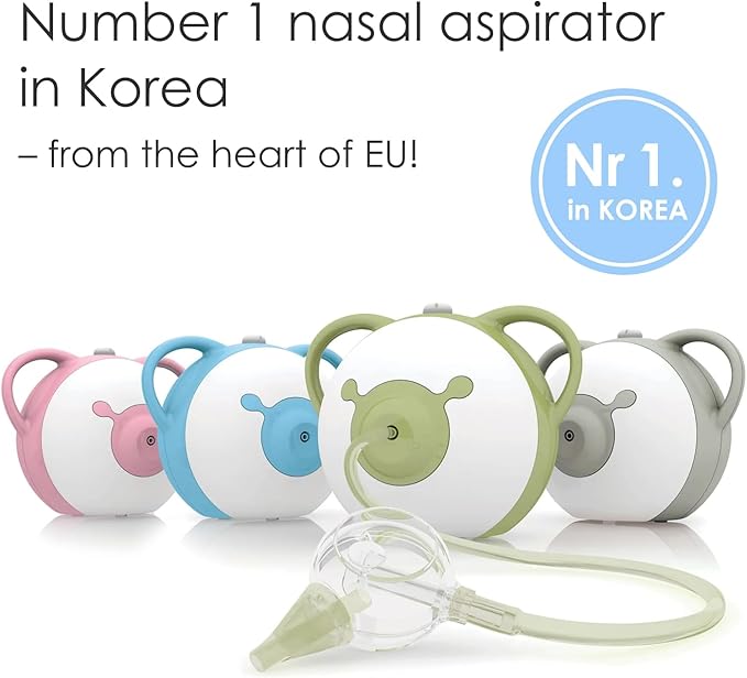 Nosiboo Pro Nasal Aspirator for Babies | Electric Nose Sucker | Made in EU | Adjustable Suction Power | Premium Quality | Award-Winning Design (Pink, 7,8x6,38x6,77 Inch)
