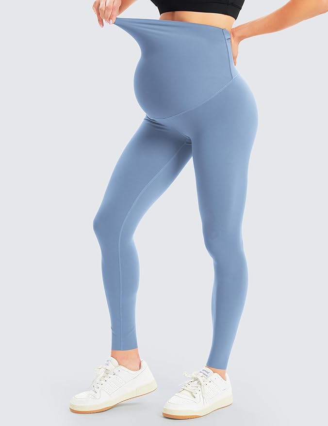 BONVIGOR Women's Maternity Leggings Over The Belly Bump Workout Full Length Leggings Running Active Yoga Pants