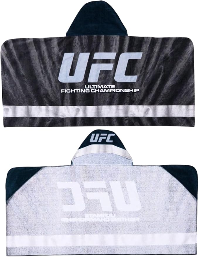 UFC Fight Night Super Soft Bath/Pool/Beach Soft Cotton Terry Hooded Towel Wrap, 24 in x 50 in, (100% Officially Licensed Product) by Franco
