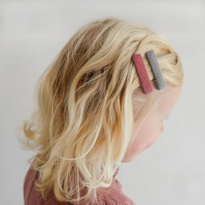 Cherssy Hair Clips for Baby Girls' Fine Hair, 20Pcs Solid Colors Fully Lined Alligator Clips for Toddlers Kids School Age Girls, Handmade Hair Accessories and Barrettes