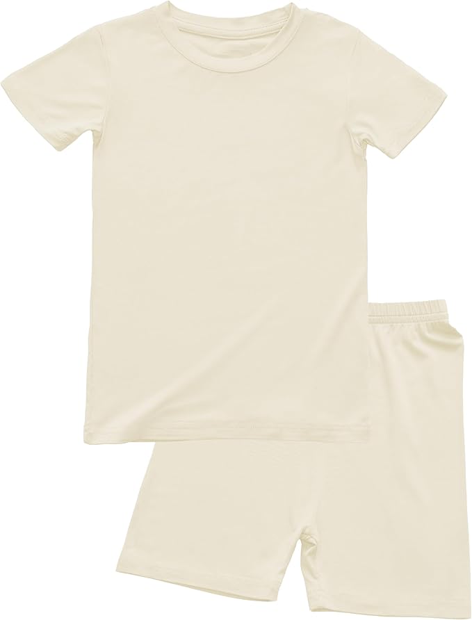 BABY 2T-10Y Toddler Kids Girls Boys Soft Comfy 2pcs Set Short Sleeve Shirts and Pants Sets