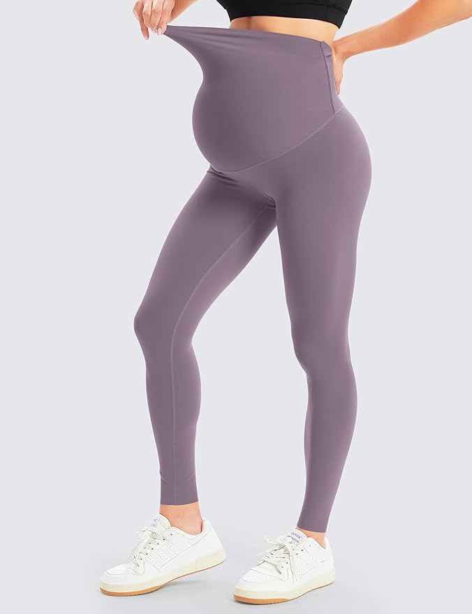 BONVIGOR Women's Maternity Leggings Over The Belly Bump Workout Full Length Leggings Running Active Yoga Pants