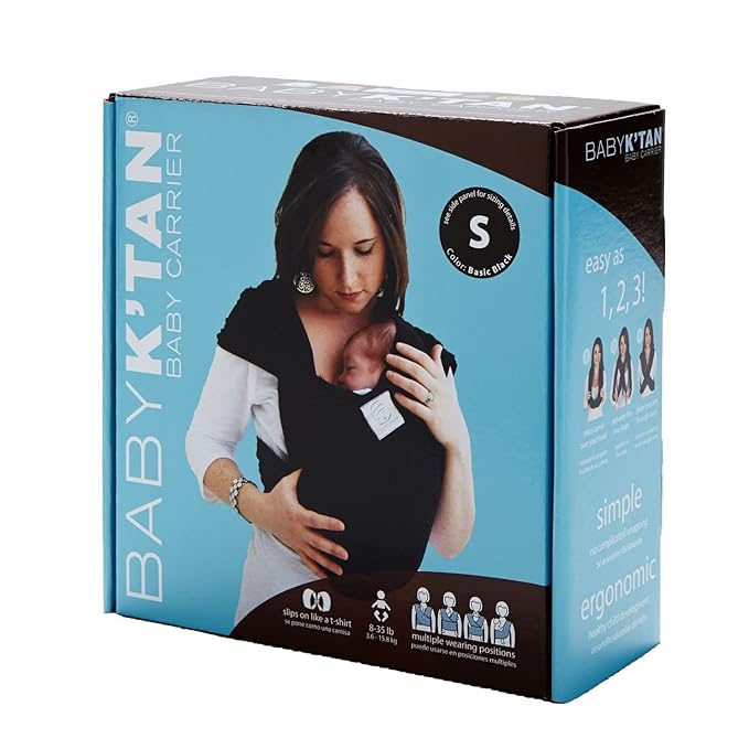 Original Baby K'tan Baby Carrier: #1 Easy Pre-Wrapped, Soft, Slip-On, No Rings, No Buckles | 5 in 1 Baby Sling for Hands-Free Comfort | Heather Grey | X-Large