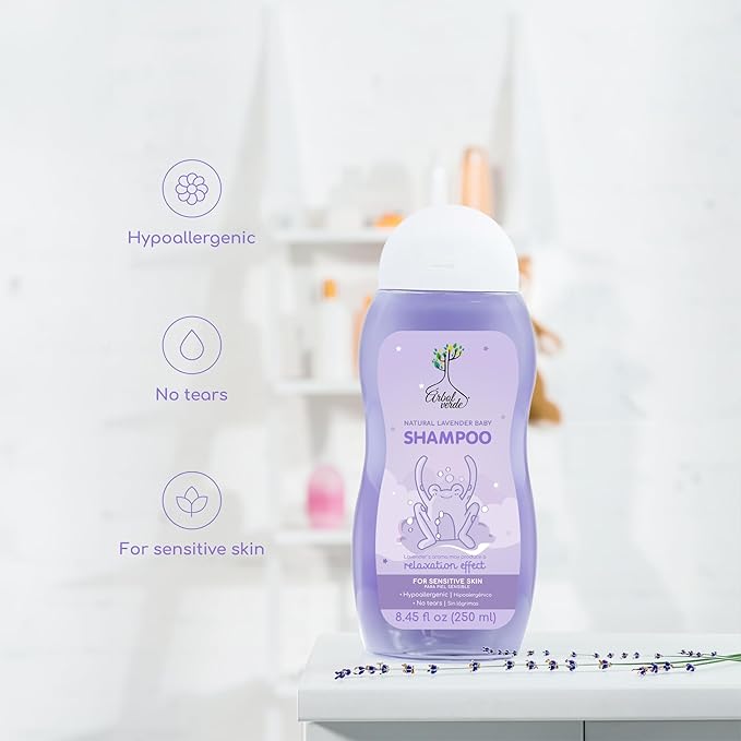 Arbol Verde - Lavender Baby Shampoo (8.45 fl Oz) | Hypoallergenic, Alcohol-Free, Gentle on Sensitive Skin, Relaxing Scent