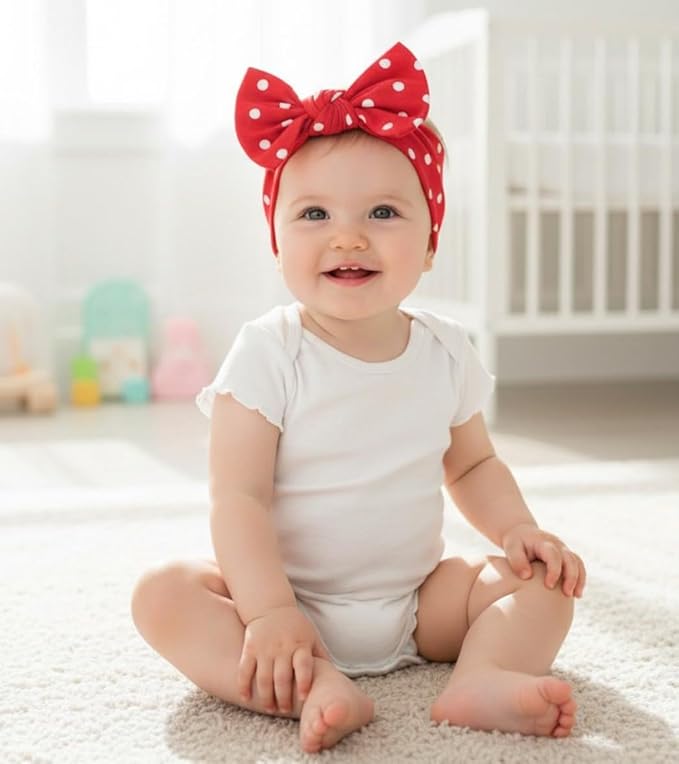 Baby Girl Headbands-Infant,Toddler Cotton Handmade Hairbands with Bows Child Hair Accessories