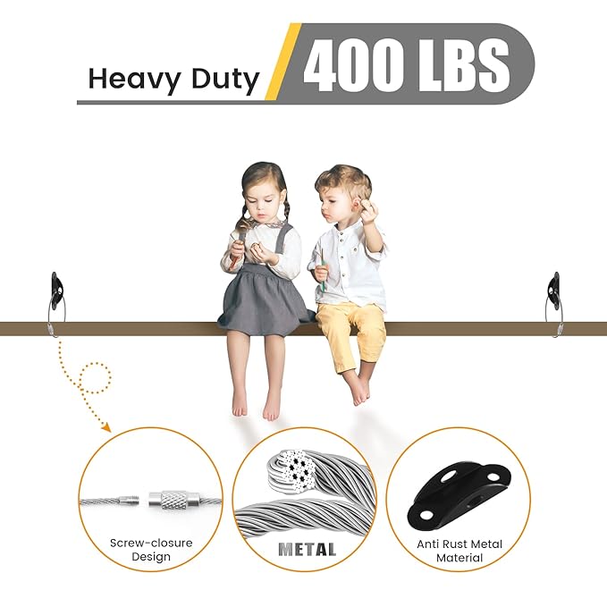 Furniture Anchors (10 Pack) Anti Tip Furniture Straps for Baby Proofing, 400lbs Tension Earthquake Resistant Metal Straps, Furniture Wall Anchor Prevent Baby Pet from Falling Furniture