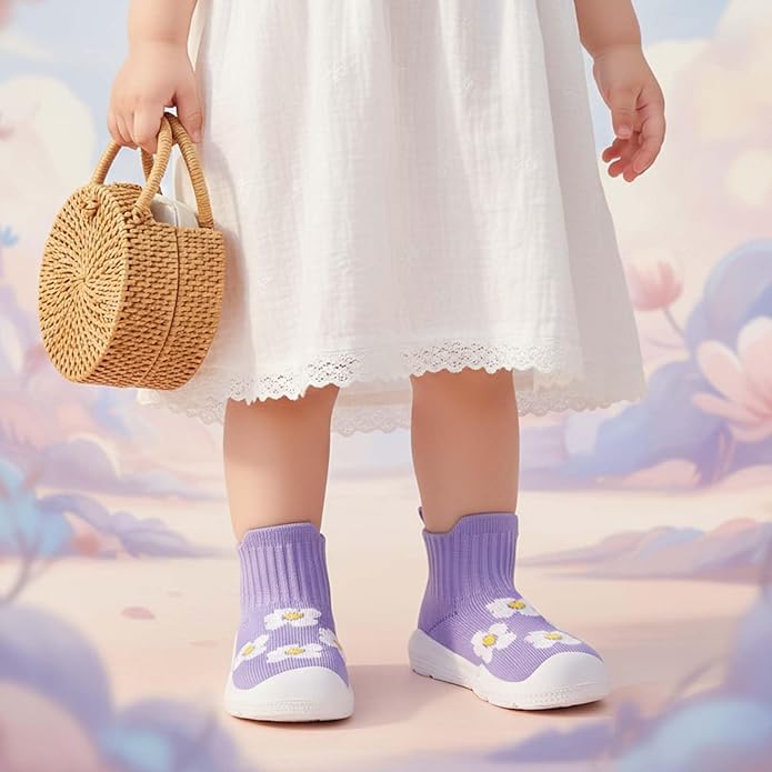 MORENDL Toddler Sock Shoes Baby Walking Shoes Infant Slippers Boys & Girls Non-Slip Sneakers
