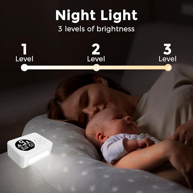 Nasal Aspirator for Baby, Nose Sucker with 9 Suction Levels, Electric Snot Sucker, 3 Levels Night Light & Nursery Rhyme Soothing Function, Food-Grade Silicone Tips
