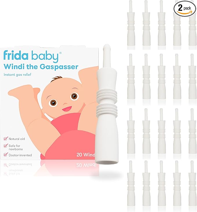 Frida Baby Windi Gas Passer, Baby Gas Relief, Made in USA, 100% Natural, Safe & Effective Instant Relief for Babies & Infants, 20ct