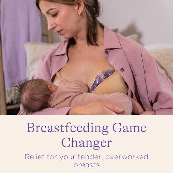 Lansinoh Breast Therapy Packs, Hot and Cold Breast-Pads with 2 Soft Covers, Postpartum Essentials for Nipple Pain Relief, Mastitis, Engorgement, Support for Breastfeeding and Pump Aid, 2 Pack
