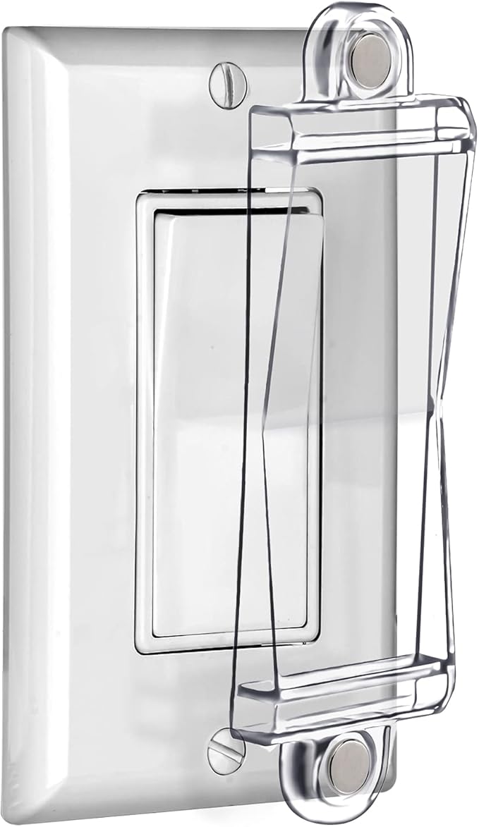 Light Switch Guard Cover- PSZEZNZ Light Switch Outlet Covers for Flat Modern Wall Switches-Child Safety Protection(Clear,1 Piece)