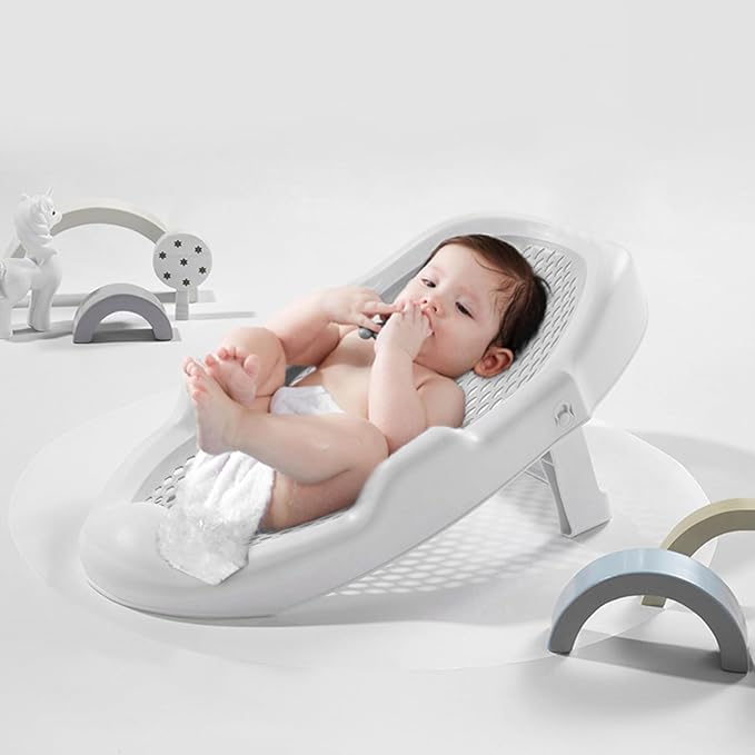 Beberoad Love Collapsible Baby Bathtub with Bath Support - Adjustable Infant Tub for Newborn to Toddler, Portable Bathtub with Non-Slip Design