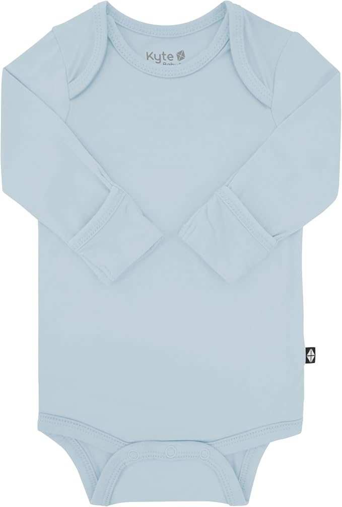 KYTE BABY Soft Bamboo from Rayon Long Sleeve Unisex Bodysuit, 0-24 Months