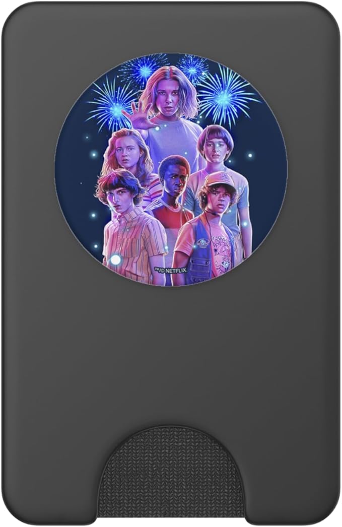 Stranger Things Group Shot Fireworks PopSockets PopWallet for MagSafe