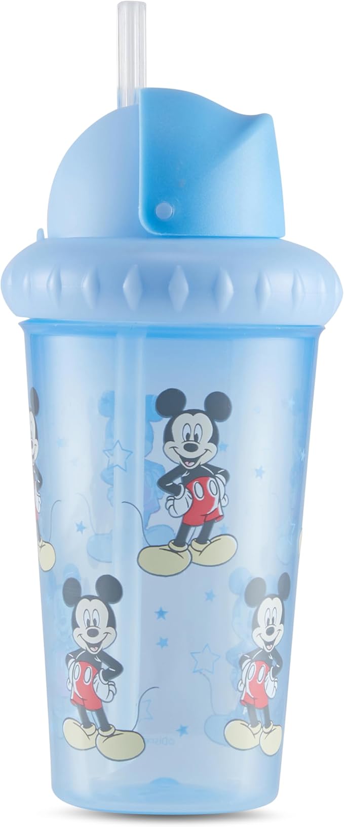 Disney Toddler Sippy Cups for Boys and Girls | 10 Ounce Sippy Cup Pack of Two with Straw and Lid | Durable Leak Proof Travel Water Bottle for Toddlers