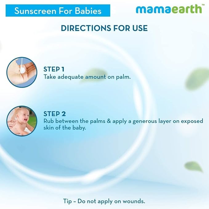 Mamaearth Mineral Based SPF 20+ Baby Sunscreen (1.69 Fl Oz (Pack of 1))