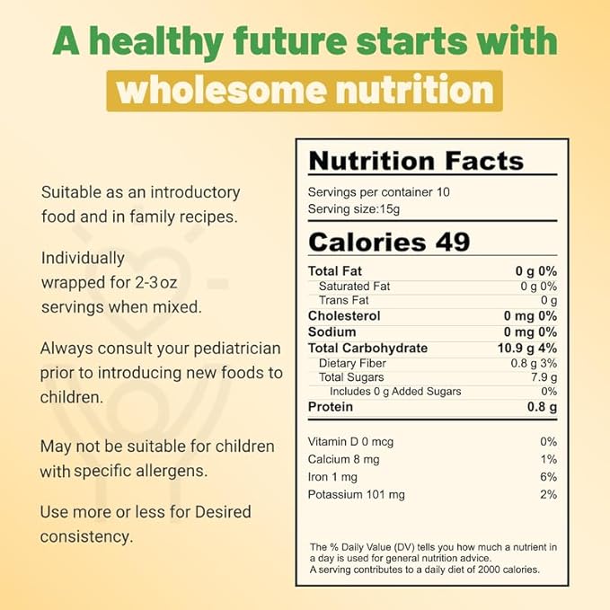 Truths2 Organic Freeze-Dried Mango Food Powder, Stage 1 Baby Puree Mix for Infants & Toddlers, Organic Fruit Powder for Family Meals & First Solid Food