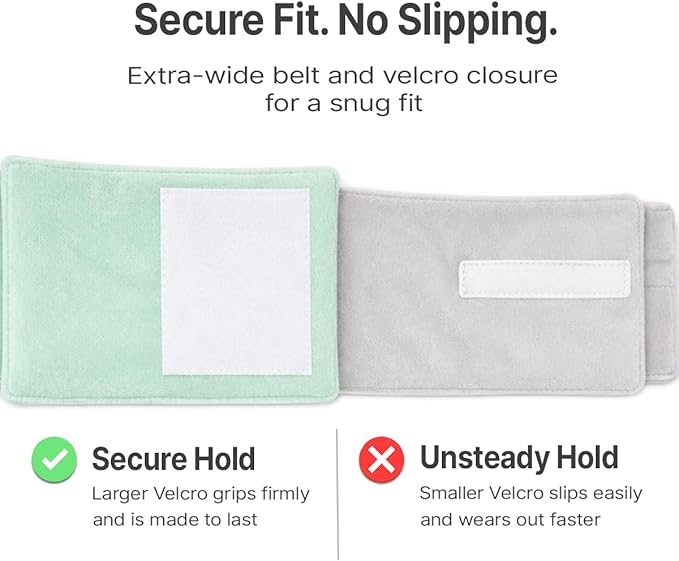 Belly Belt for Tummy Ache, Colic and Gas Relief – Hot and Cold Therapy – Heat Warning Safety Beads– for 2-Months-Old Infant to 4-Years-Old Toddler