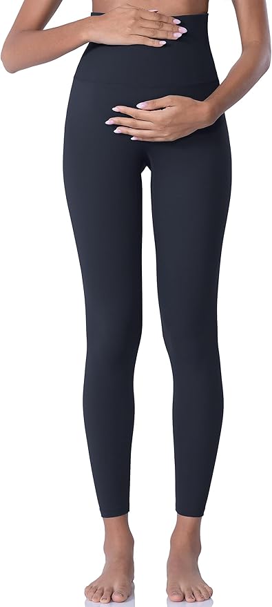 POSHDIVAH Women's Maternity Leggings Over The Belly Pregnancy Yoga Pants Active Wear Workout Leggings
