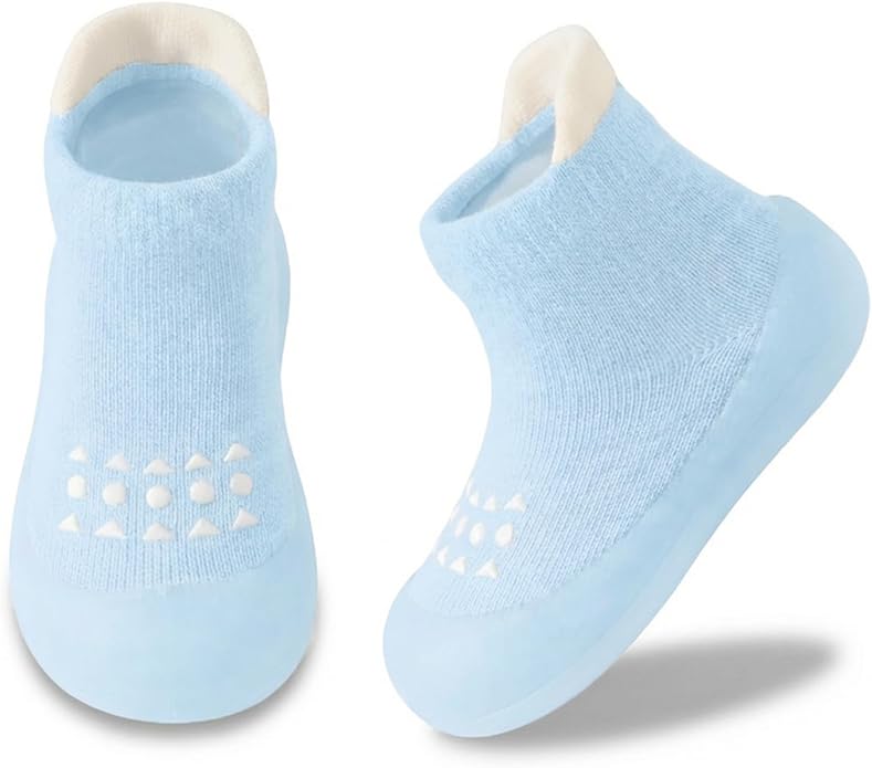 Baby Sock Shoes Toddler Walking Shoes Infant Non-Slip Slippers with Soft Rubber Sole Baby Boys Girls Sneakers