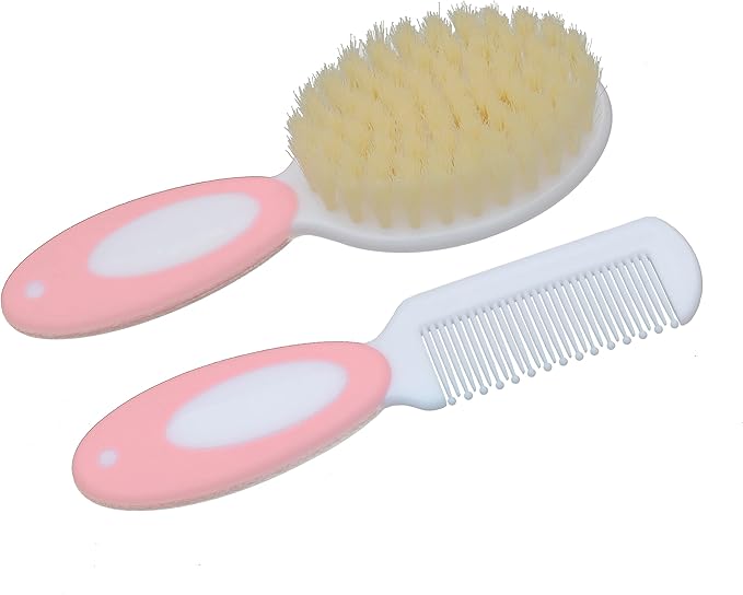 Baby Hair Brush Soft Goat Bristles-Ideal for Cradle Cap-for Newborns & Toddlers-Natural Perfect Baby Registry Gift…