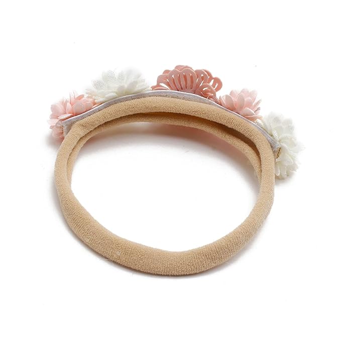 Baby Girl Headbands Nylon Flower Elastic Hairbands 3pcs Hair Accessories Gift for Newborn Infant Toddlers (17A#)