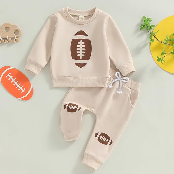 Baby Boy Fall Clothes Set Long Sleeve Crewneck Sweatshirts Pants Cute Infant Newborn Outfits 6 12 18 24 Months 2T