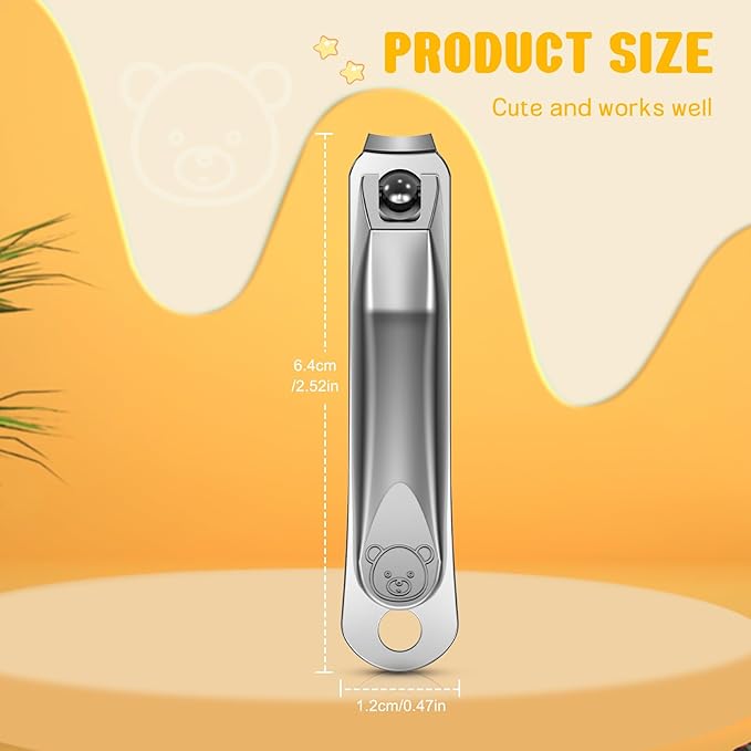 FVION Kids Nail Clippers, Small Jaw Baby Nail Clipper Trimmers for Infants and Toddlers, Precision Children Nail Clippers Nail Grooming Tool for Tiny Fingers and Toes - Silver