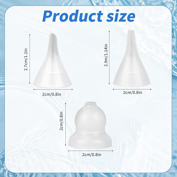 3 Pcs Nasal Aspirator Replacement Tips, Silicone Replacement Parts for Baby & Toddlers Compatible with GROWNSY Watolt LittleTora HEYVALUE Cocobela HailiCare KIDIRA TEQIN X-Bosak