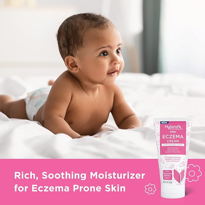 Hyland's Baby Eczema Cream, Rich Soothing Moisturizer for Eczema Prone Skin, With Colloidal Oatmeal, 5 ounce