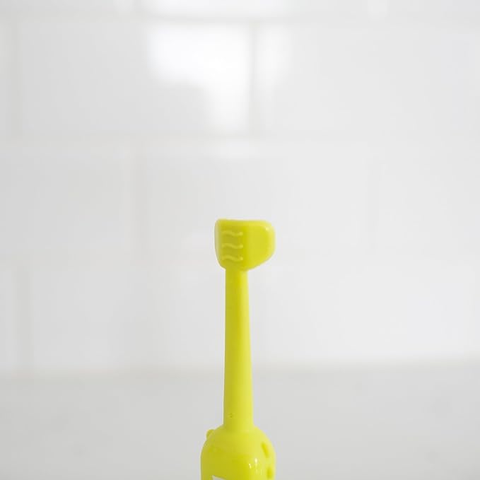 Dr. Brown's ToothScrubber Toddler Toothbrush, Triple-Sided Training Toothbrush with Suction Cup Base, Green Monster, Baby Oral Care, Ages 1-4 Years