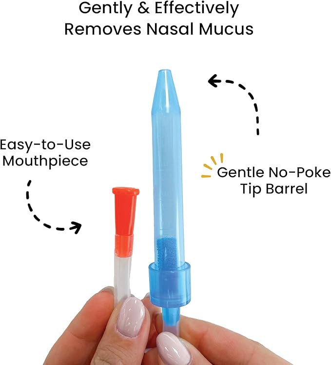Lulyboo Baby Snot Sucker with 20 Filters - Reusable, BPA-Free Nasal Aspirator for Gentle, Effective Relief from Congestion, Easy to Clean, Ergonomic Design for Newborns & Toddlers