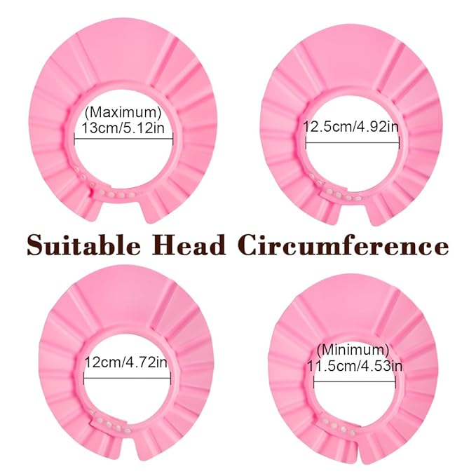 EWIN(R) 4pcs Soft Adjustable Baby Kids Children Shampoo Bath Bathing Shower Cap Hat Wash Hair Shield Hat