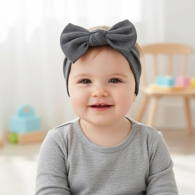 Baby Girl Headbands-Infant,Toddler Cotton Handmade Hairbands with Bows Child Hair Accessories
