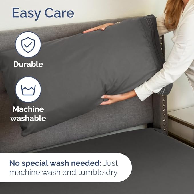 Full XL Size 4 Piece Sheet Set - Comfy Breathable & Cooling Bed Sheets Set - Hotel Luxury Bedding for Women, Men, Kids, Teens, Boys & Girls - Deep Pockets, Soft & Wrinkle Free - Oeko-Tex - Charcoal