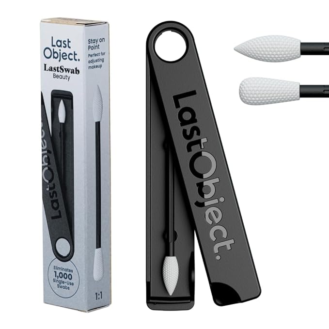 LastSwab® Reusable Cotton Swabs for Gentle and Eco-Friendly Beauty Routines - The Sustainable Alternative to Single-Use Q Tips - Zero Waste & Easy to Clean - Comes with a Convenient Travel Case Holder