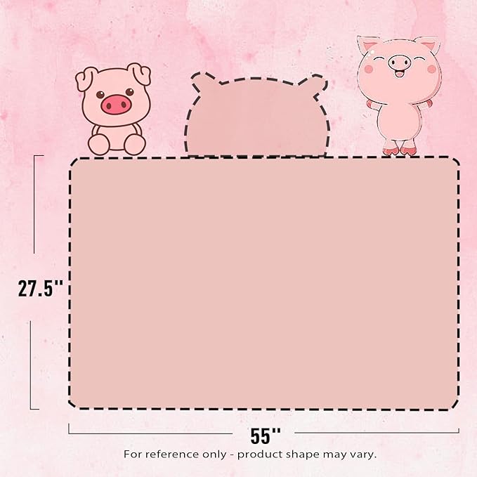 Toddler Bath Towel Baby Towels with Hood 27.5"X55" Ultra Absorbent Soft Bathrobe Blanket Kids Shower Towel for Girls and Boys (Blush)