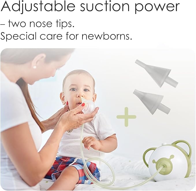 Nosiboo Pro Nasal Aspirator for Babies | Electric Nose Sucker | Made in EU | Adjustable Suction Power | Premium Quality | Award-Winning Design (Sage, 7,8x6,38x6,77 Inch)