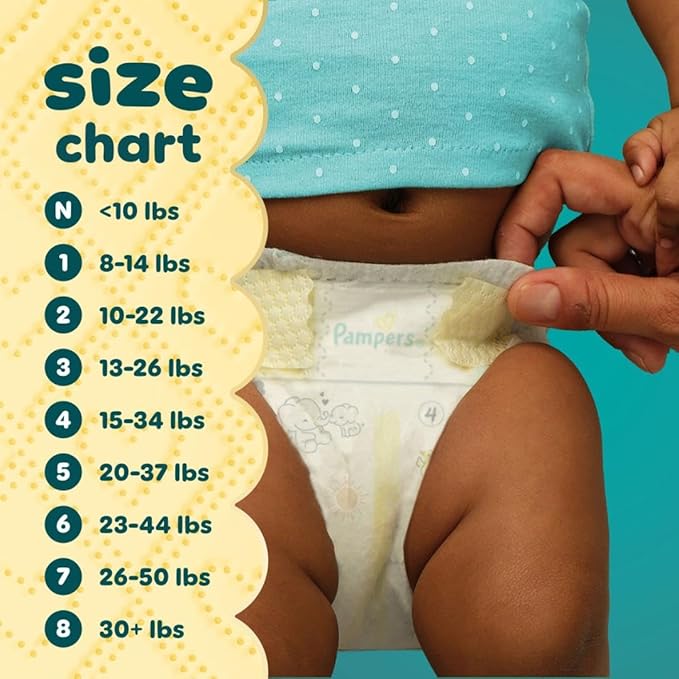Pampers Swaddlers Diapers, Size 4 (15-34 lbs), 150 Count, Absorbent, Keeps Baby Dry and Comfortable, Skin Safe Disposable Baby Diaper (Packaging May Vary)