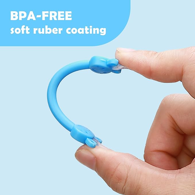 Baby Nose Ear Cleaning Tool 2 Pack - Nasal Booger Ear Clearner Dual Earwax Snot Remover,Suitable for Newborns and Infants with Soft Flexible Silicone Dual Ended Design
