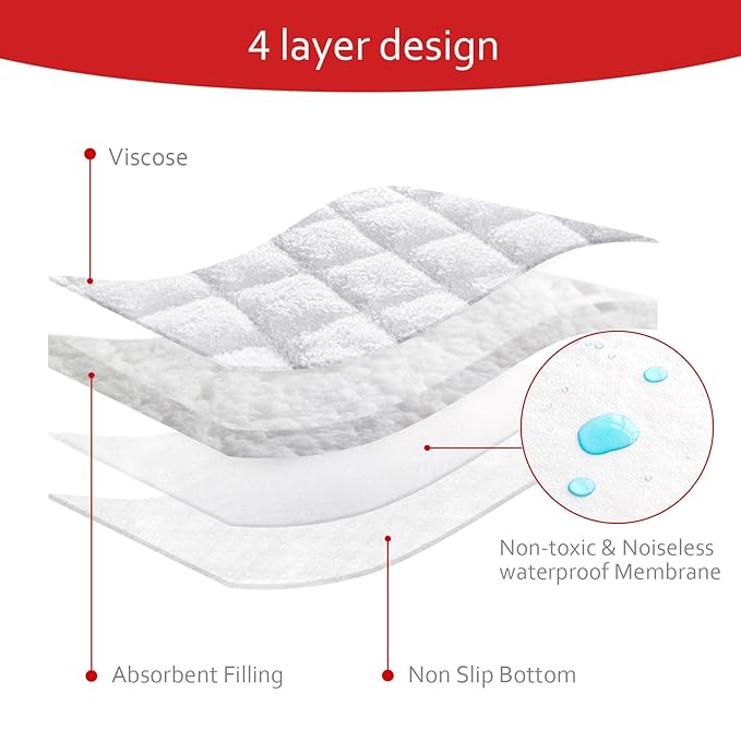 Moonsea Quilted Thicker Changing Pad Liner 3 Pack Waterproof, Fit for Changing Table Liners are Warm On a Baby's Back Non-Slip Design Reusable Pads Machine Washable, White