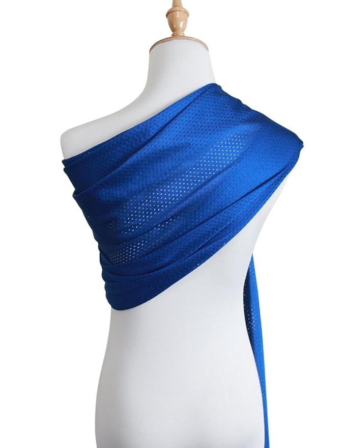 Baby Water Ring Sling Carrier | Lightweight Breathable Mesh Baby Wrap for Infant, Newborn, Kids and Toddlers | Perfect for Summer, Swimming, Pool, Beach | Great for Dad Too Royal Blue